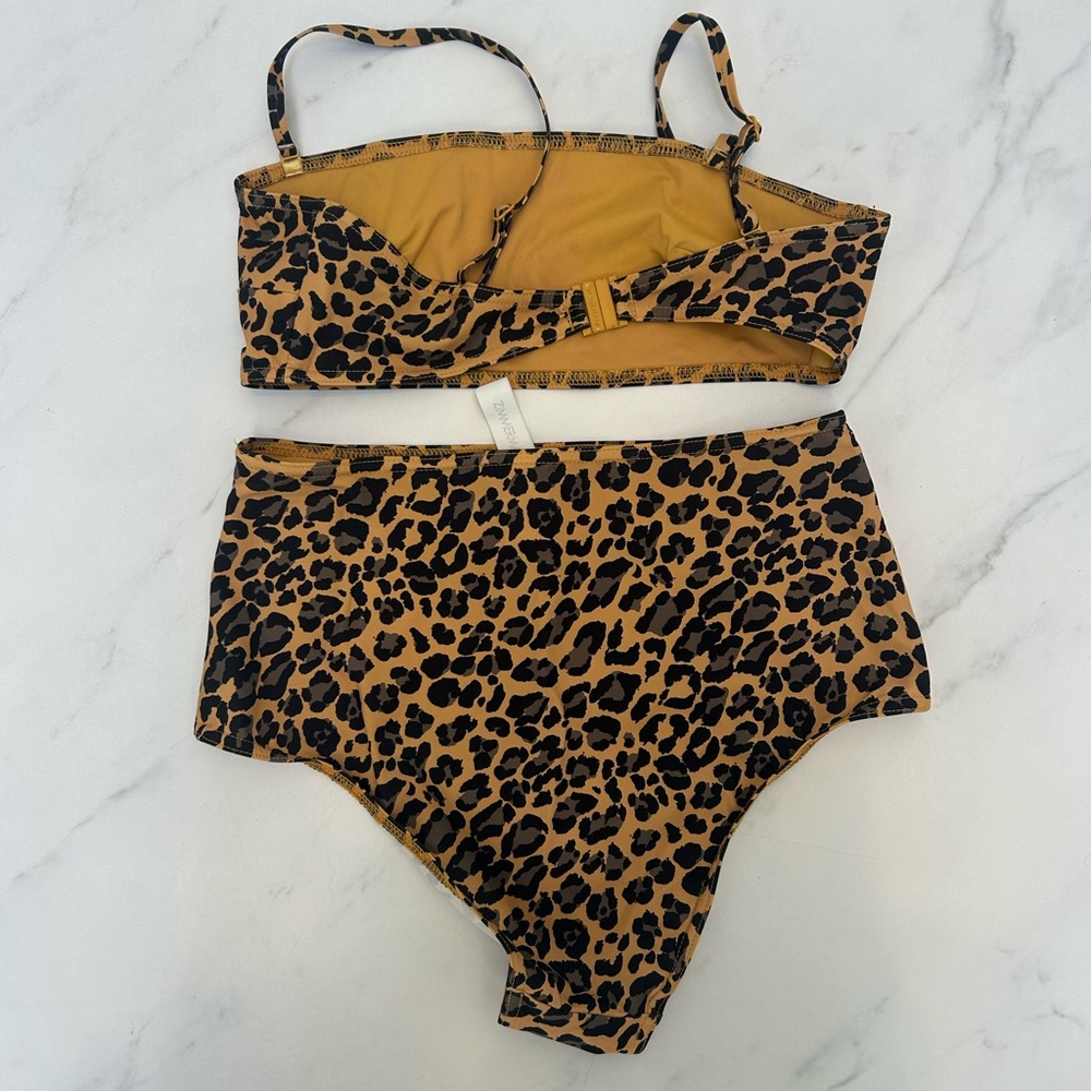 Zimmermann Mustard Leopard Bandeau Bikini Set - Picture 8 of 11